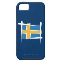 Sverigen borstar flagga iPhone 5 fodraler