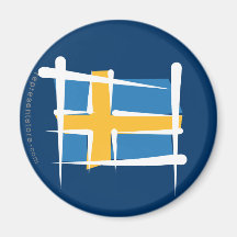 Sverigen borstar flagga kylskåpmagneter