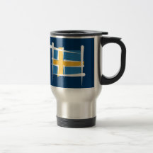Sverigen borstar flagga muggar