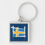 Sverigen borstar flagga nyckelring