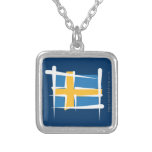 Sverigen borstar flagga smycken