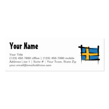 Sverigen borstar flagga visitkort mallar