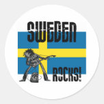 Sverigestenar Rund Klistermärke