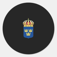 Sverigevapensköld Klistermärke