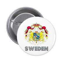 Sverigevapensköld Knapp Med Nål