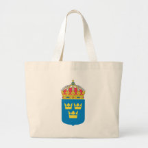 Sverigevapensköld (mindre) tote bags