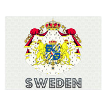 Sverigevapensköld Vykort