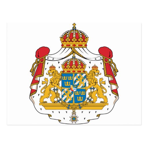 Sverigevapensköld Vykort
