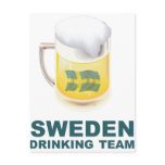 Sweden Drinking Team Postcard