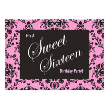 Sweet sixteenfödelsedagsfest inbjudan