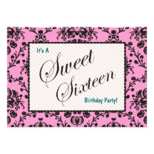 Sweet sixteenfödelsedagsfest inbjudan