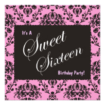 Sweet sixteenfödelsedagsfest inbjudan