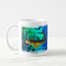 Swimming Walleye, Pickerel Fish Art Mugs