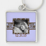Swirly blom- gifta sig Keychain Nyckelringar