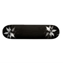 Swirly blomma av Naomi - svart & vit Skateboard Decks