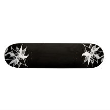 Swirly blomma - negation B&W Skateboard