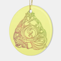 Swirly Buddha Christmas Tree Ornaments