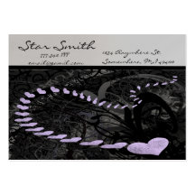 Swirly hjärtavisitkort -