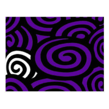 Swirly stämm den purpurfärgade vykortet