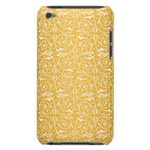 Swirly Vines i gult mönster iPod Case-Mate Fodral