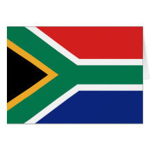 Sydafrika flagga Notecard Hälsnings Kort