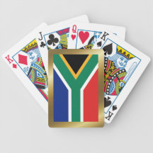 Sydafrika flagga som leker kort spelkort