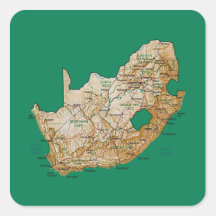 Sydafrika kartaklistermärke
