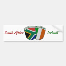 Sydafrika & tema för Irland vänskapflaggor Bildekal