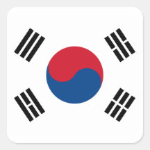 Sydkorea flaggaklistermärke