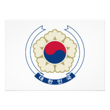 Sydkorea vapensköld personliga inbjudan