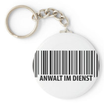 Symbol för Anwalt im Dienst Barcodeetikett nyckelringar