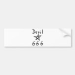 symbol för djävulen 666 bildekal