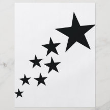 symbol för sju svart stjärnor flyg blad