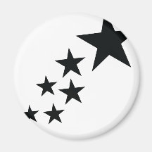 symbol för sju svart stjärnor kylskåpmagneter