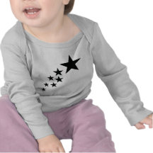 symbol för sju svart stjärnor tee shirts