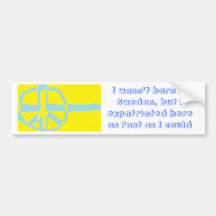 Symbol för svenskflaggafred bildekal