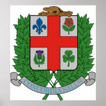 Symbol för vapensköldMontréal Kanada representant Print