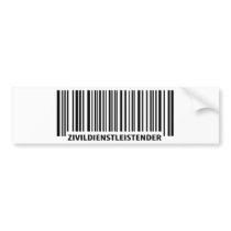 Symbol för Zivildienstleistender barcodeetikett bildekaler