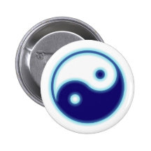 Symbol Yin Yang Button