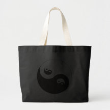 Symbol Yin Yang fraktal fractal Leinentasche