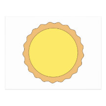 Syrlig bakelse för citron. Solig Yellow. Vykort