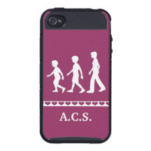 Syskongrupper: Pappra utklippstilsyskon iPhone 4 Cover