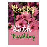SYSTER - 85. födelsedag med rosa daisyblommor Kort