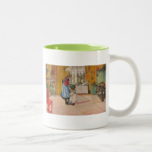 Systrar - Koket av Carl Larsson Kaffe Muggar