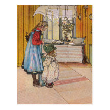 Systrar - Koket av Carl Larsson Vykort