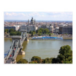 Szechenyi kedjar överbryggar, Budapest, Ungern Vykort
