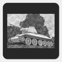T-34 rysk tank, sovjetisk minnesmärke, Berlin - B& Klistermärken