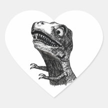 T-Rex ursinne Meme - hjärtaklistermärkear