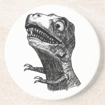 T-Rex ursinne Meme - högvärdig kustfartyg för drin Glasunderlägg