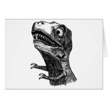 T-Rex ursinne Meme - horisontalhälsningkort